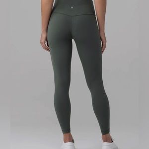 Lululemon High Rise Ankle Length Leggings | Moss Green | Sz 4